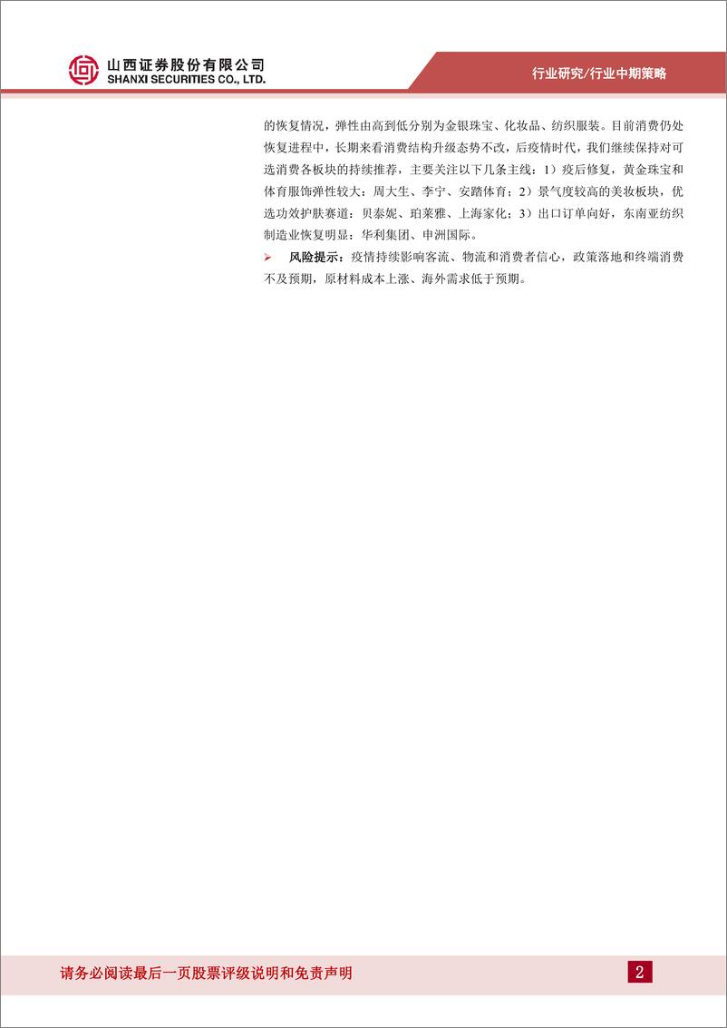 《纺服零售行业中期策略：自上而下看改善，自下而上选赛道-20220710-山西证券-32页》 - 第3页预览图