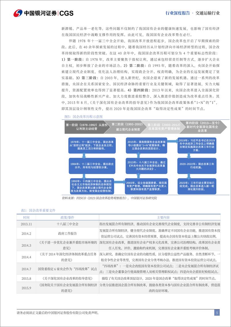 《交通运输行业央国企专题报告：国企改革成效卓著，期待业绩改善继续兑现-241111-银河证券-28页》 - 第5页预览图