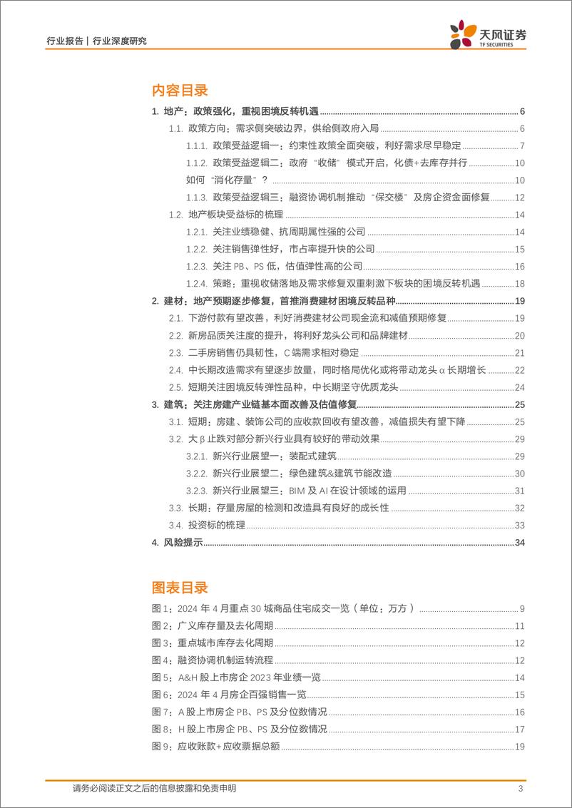 《建筑材料行业深度研究：政策春风频吹，重视地产链困境反转机遇-240527-天风证券-35页》 - 第3页预览图