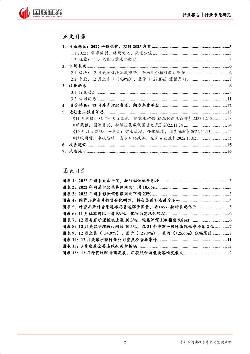 《商业贸易行业美护12月月报：2022平稳收官，期待2023复苏-20230108-国联证券-17页》 - 第3页预览图