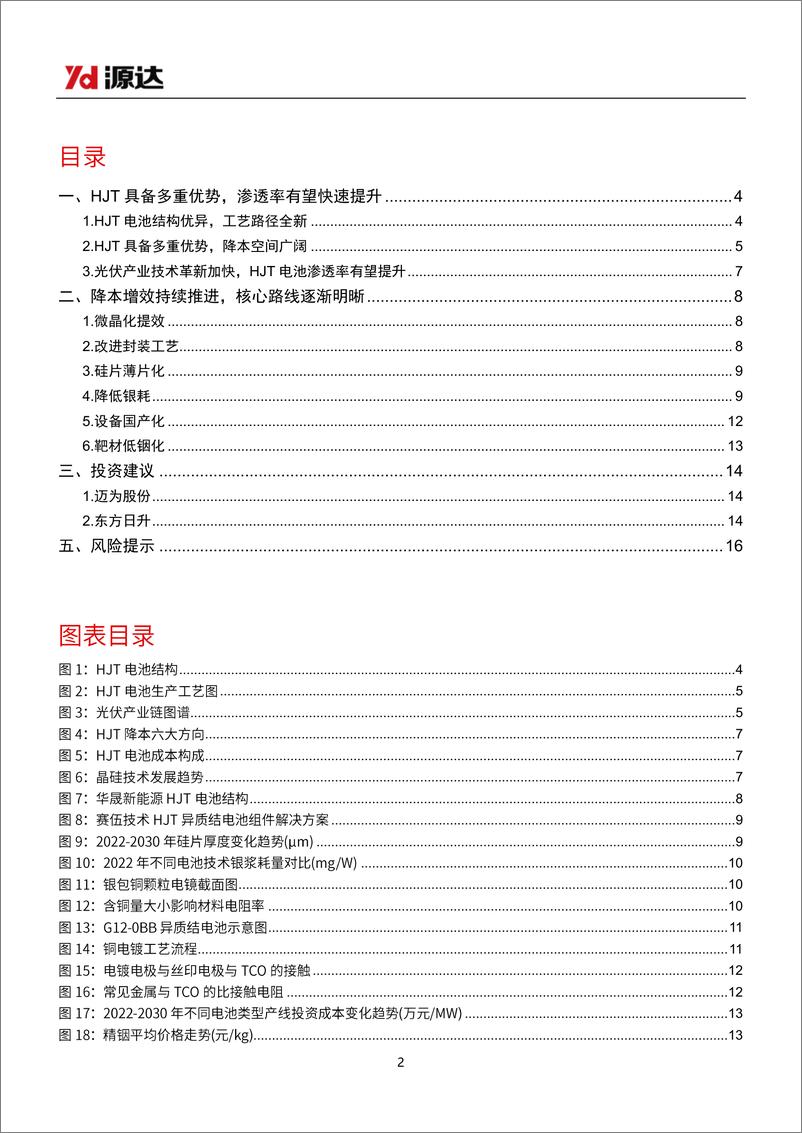 《HJT电池技术专题研究：降本增效持续推进，渗透率有望快速提升》 - 第2页预览图