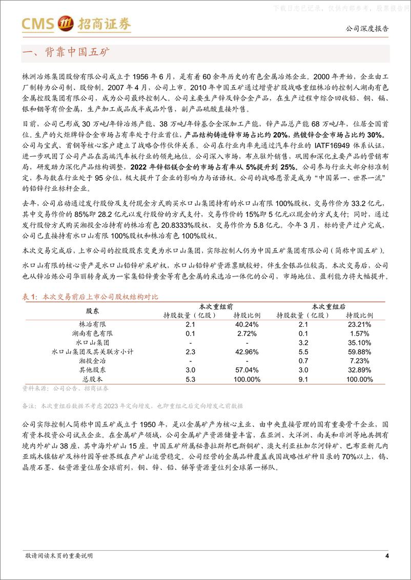 《招商证券-株冶集团(600961)老树开新花，赋能黄金属性-230612》 - 第4页预览图