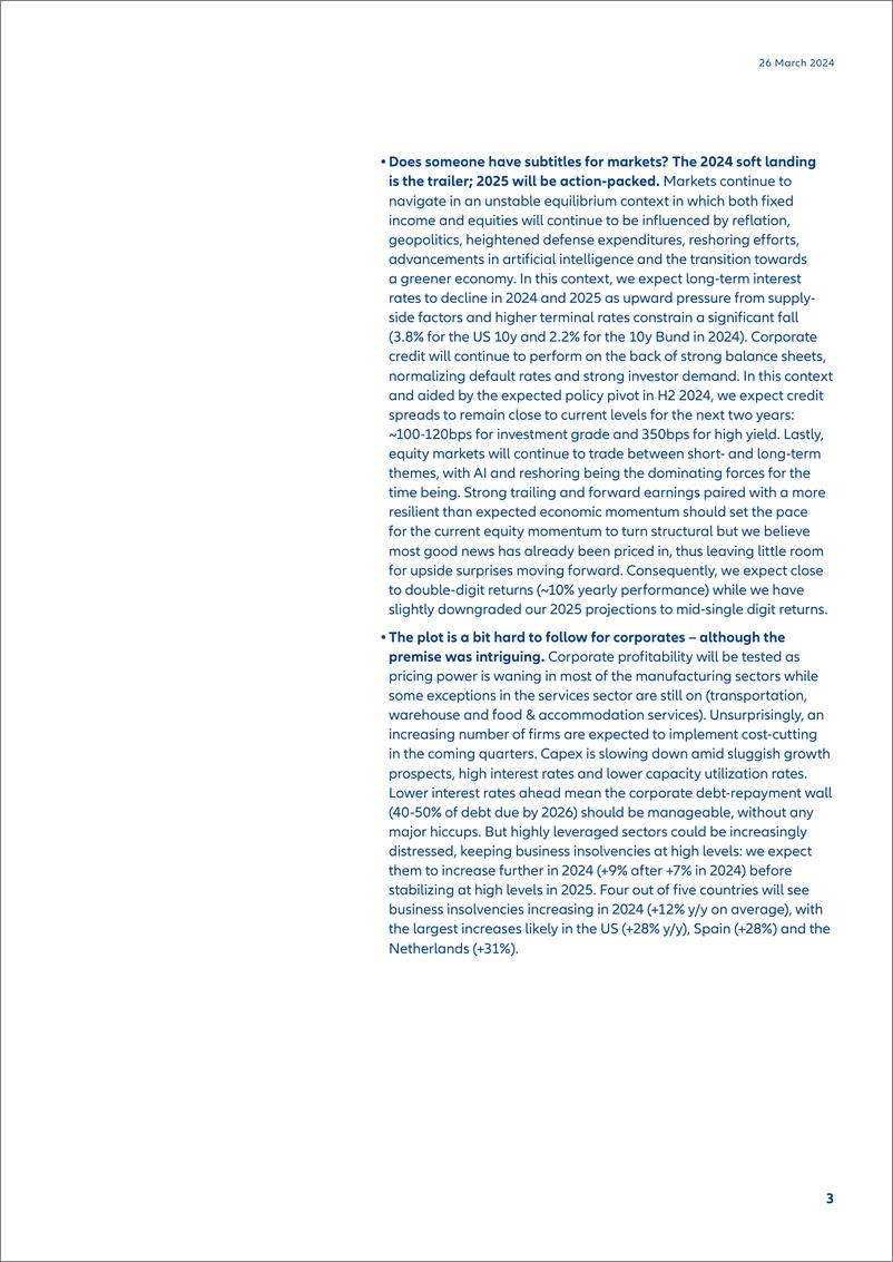 《Allianz安联：2024-2025全球经济展望报告（英文版）》 - 第3页预览图