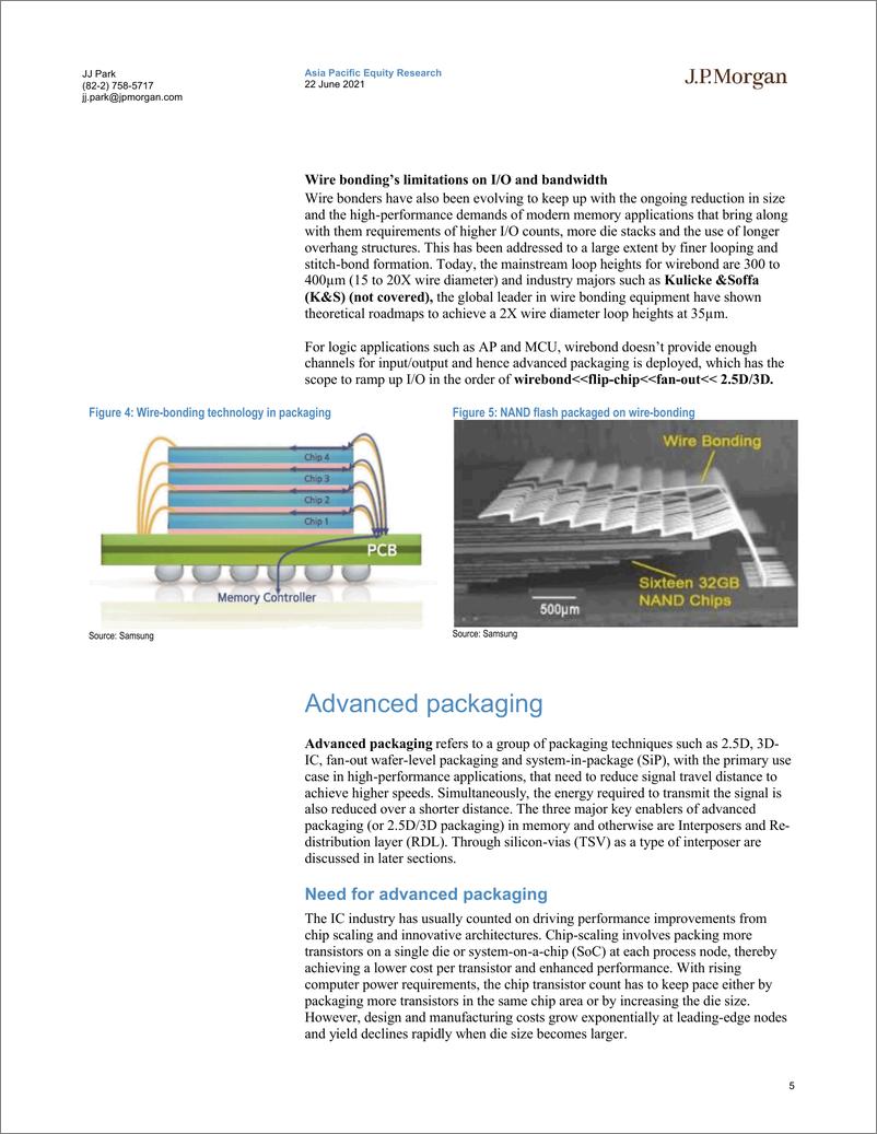 《J.P. 摩根-亚太地区半导体行业-存储器封装市场：关键封装技术、目标市场和主要参与者-2021.6.22-29页》 - 第6页预览图