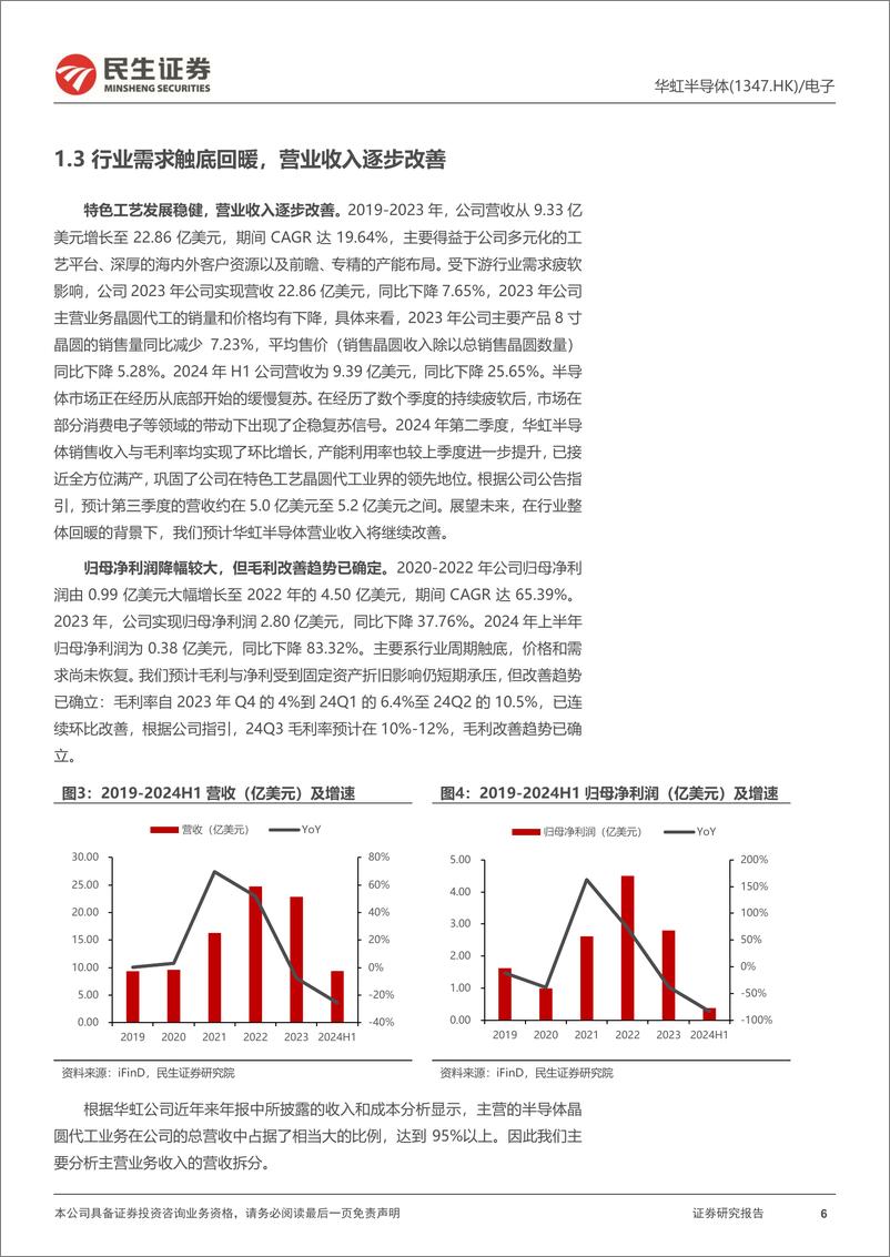 《华虹半导体(01347.HK)深度报告：特色工艺中军，功率半导之基-241011-民生证券-31页》 - 第6页预览图