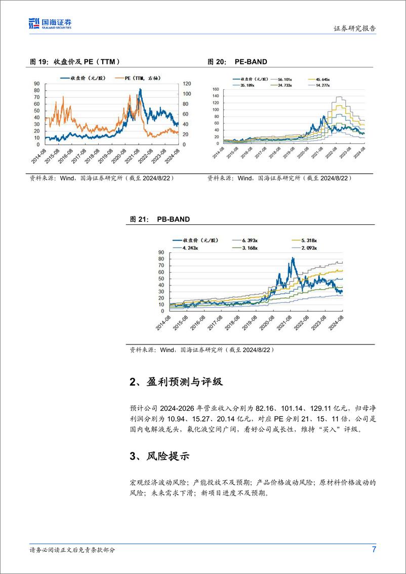 《新宙邦(300037)2024年中报点评：2024Q2业绩环比大增，看好有机氟化学品放量-240823-国海证券-10页》 - 第7页预览图