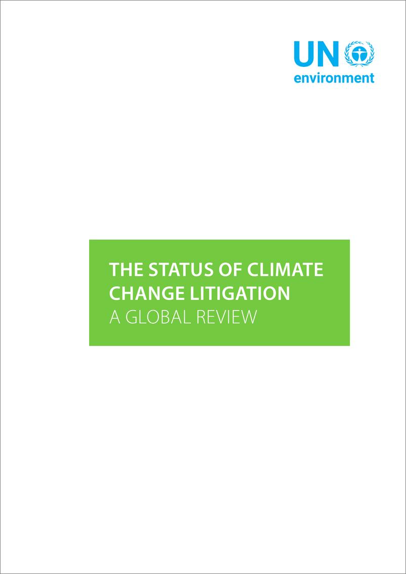 《THE STATUS OF CLIMATE CHANGE LITIGATAON(1)》 - 第2页预览图