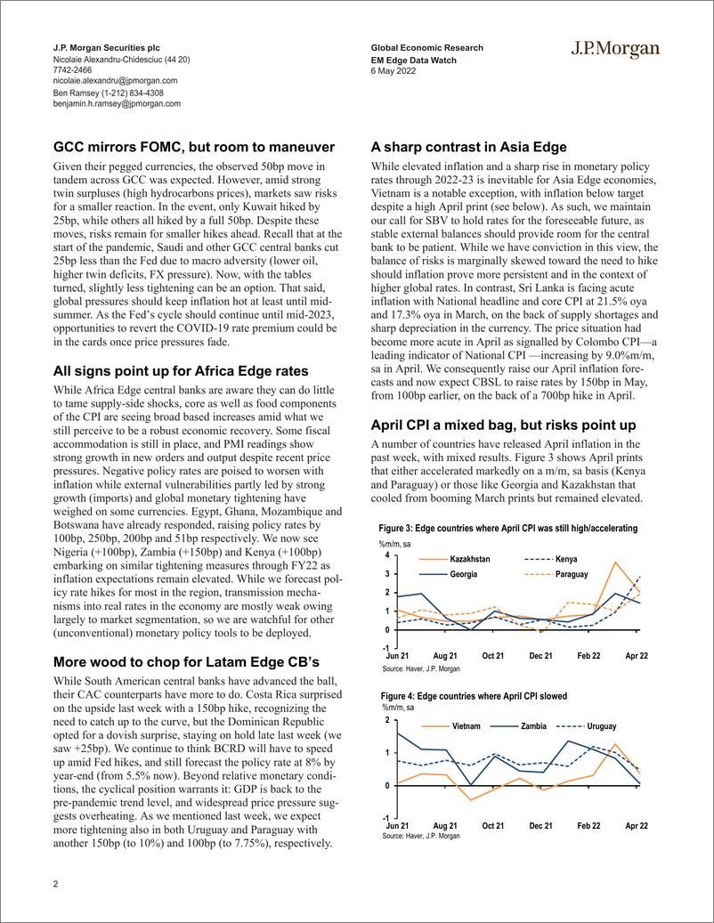 《J.P. 摩根-新兴市场投资策略-边缘数据观察：新兴市场边缘化央行没有喘息的机会-2022.5.6-29页》 - 第3页预览图