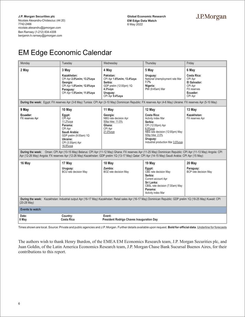 《J.P. 摩根-新兴市场投资策略-边缘数据观察：新兴市场边缘化央行没有喘息的机会-2022.5.6-29页》 - 第7页预览图