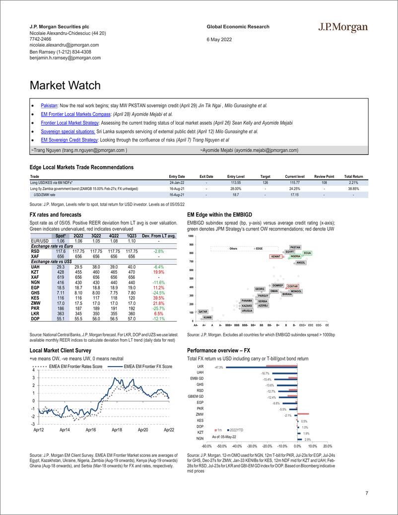 《J.P. 摩根-新兴市场投资策略-边缘数据观察：新兴市场边缘化央行没有喘息的机会-2022.5.6-29页》 - 第8页预览图