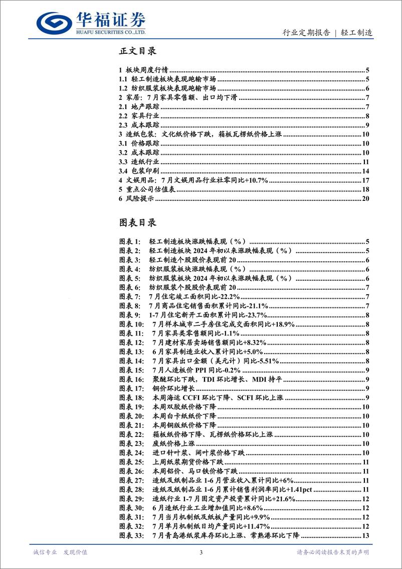 《轻工制造行业定期报告：文化纸9月首发涨价函，金属包装关注盈利改善-240818-华福证券-21页》 - 第3页预览图