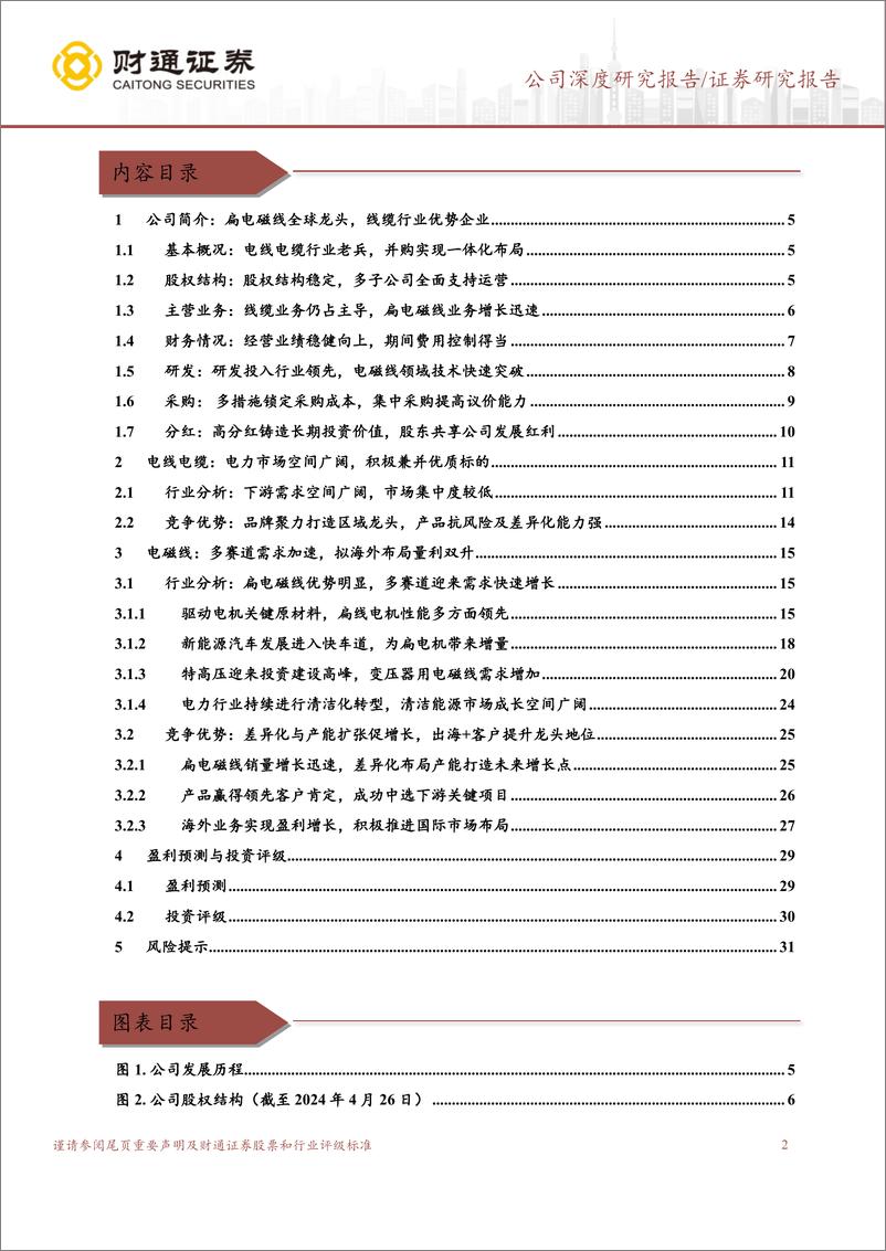 《金杯电工(002533)扁电磁线领军龙头，受益于电网投资加速-240527-财通证券-33页》 - 第2页预览图