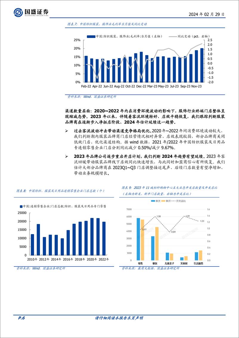 《纺织服饰行业专题研究：需求稳步复苏，库存去化顺利，关注优质标的-20240229-国盛证券-12页》 - 第6页预览图