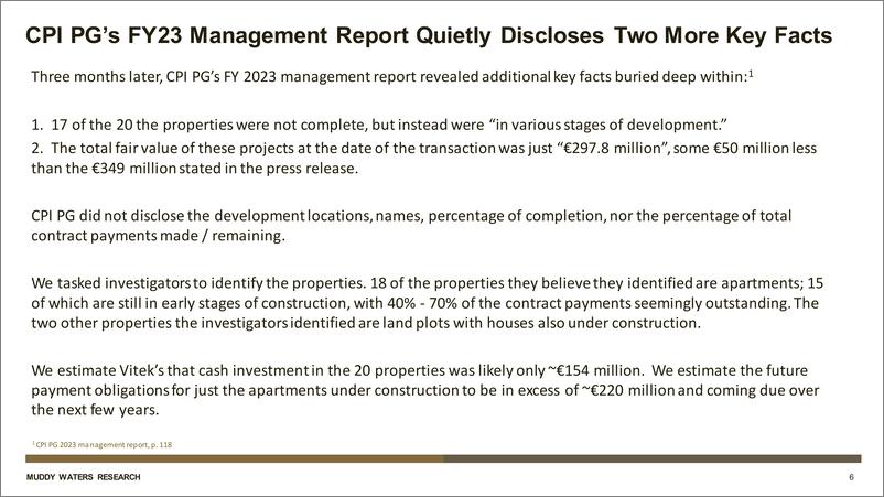 《浑水做空-CPI房地产集团美国（CPIPGR）第5部分：通过迪拜房地产公司，Vitek用表外债务偿还CPI的贷款（英）-2024-18页》 - 第6页预览图