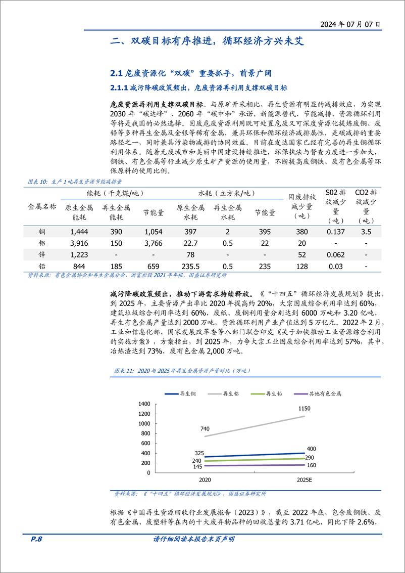 《环保2024年度中期策略：循环经济方兴未艾，高分红板块价值凸显-240707-国盛证券-29页》 - 第8页预览图