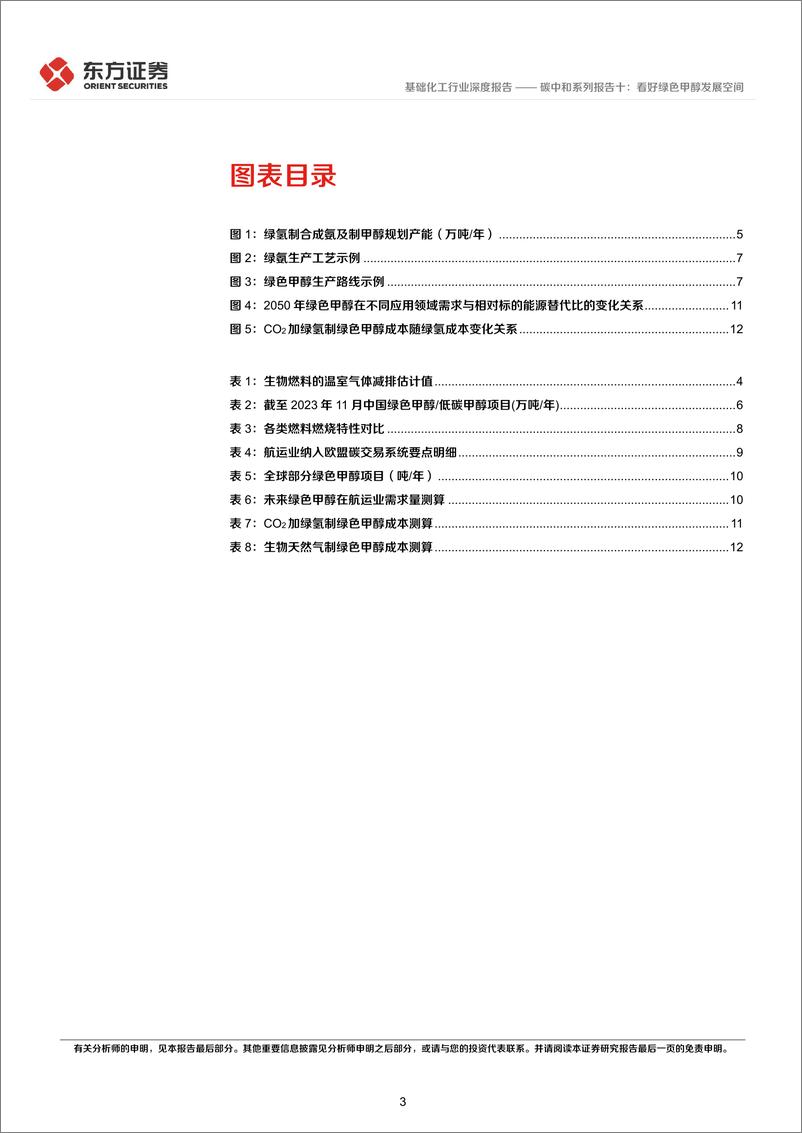 《碳中和系列报告十：看好绿色甲醇发展空间》 - 第3页预览图