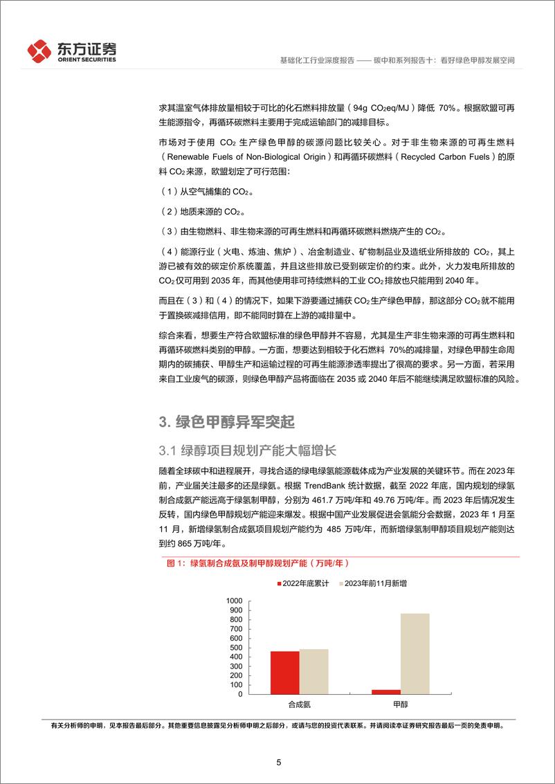 《碳中和系列报告十：看好绿色甲醇发展空间》 - 第5页预览图