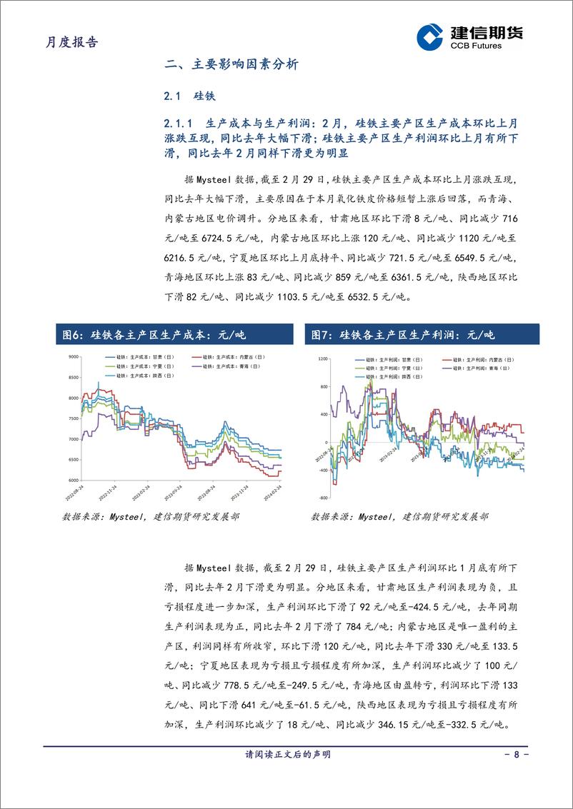 《铁合金月报：供过于求状态未改，但成本端支撑较强，预计3月双硅价格或将震荡运行-20240301-建信期货-18页》 - 第8页预览图