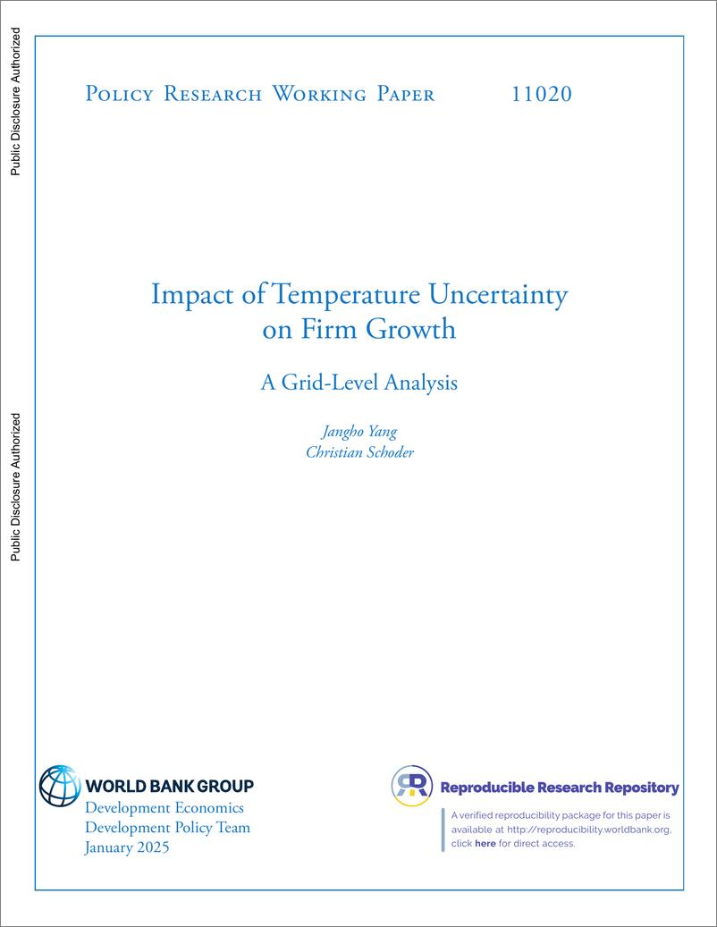 《世界银行-温度不确定性对企业成长的影响：网格层次分析（英）-2024-36页》 - 第1页预览图