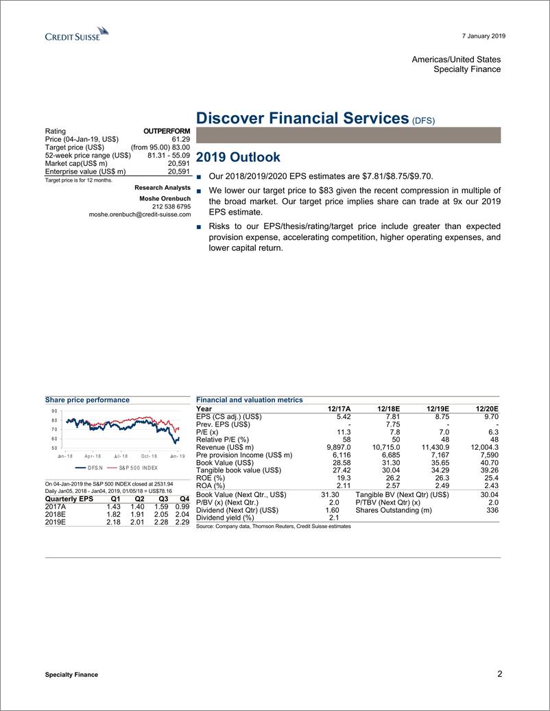 《瑞信-美股-金融业-消费者金融2019年展望-2019.1.7-53页》 - 第3页预览图