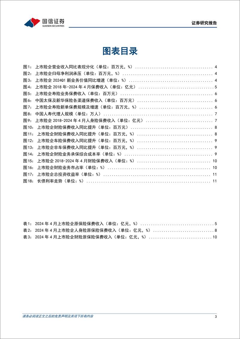 《保险业2024年一季报综述暨四月保费收入点评：资负共振，估值修复-240518-国信证券-14页》 - 第3页预览图