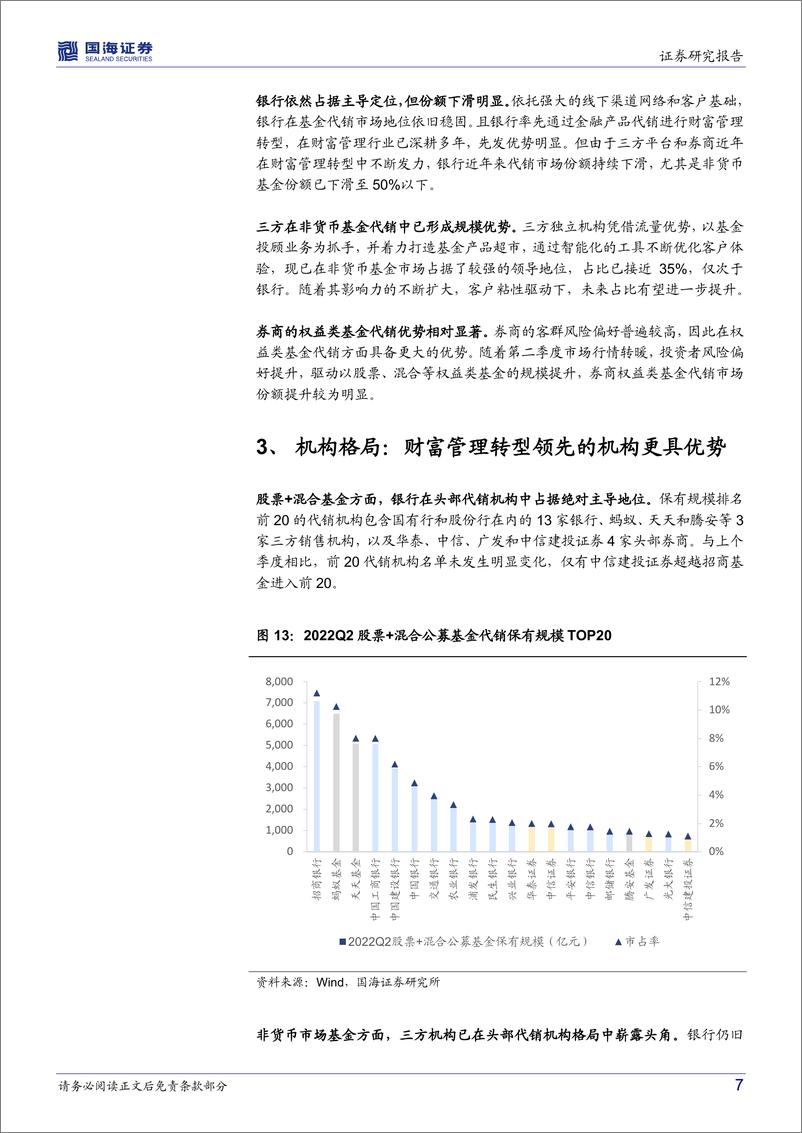 《2022Q2基金代销数据点评：代销市场规模回暖，券商三方差异化优势确立-20220729-国海证券-16页》 - 第8页预览图