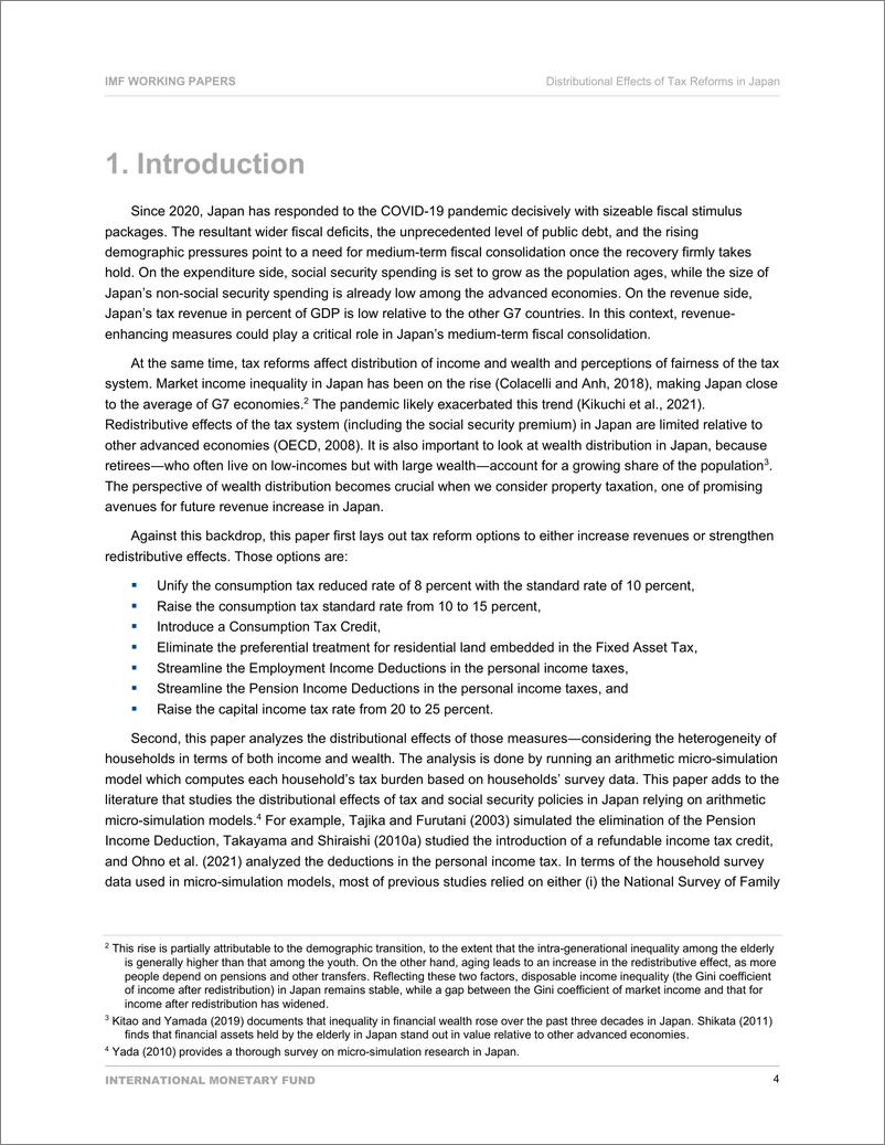 《IMF-日本税制改革的分配效应（英）-2022.7-35页》 - 第6页预览图