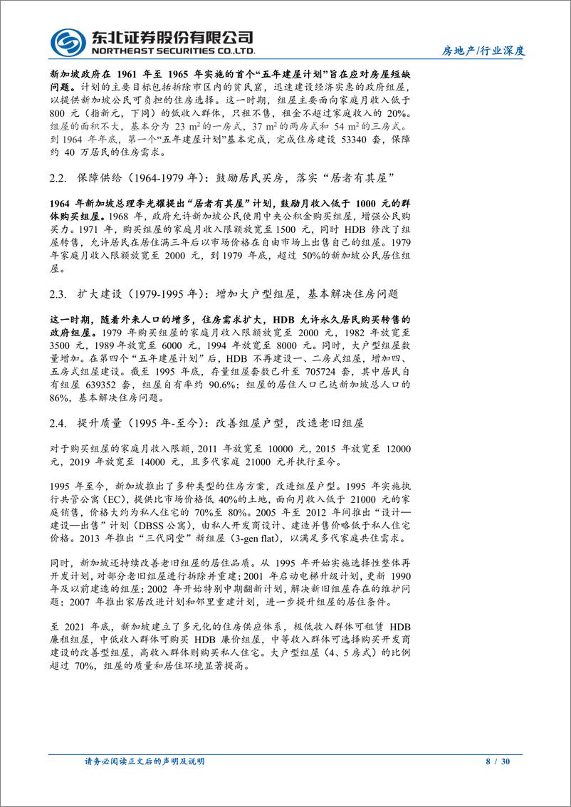 《房地产行业深度报告：住房制度国际比较之新加坡篇，组屋主导，实现“居者有其屋”-240731-东北证券-30页》 - 第8页预览图