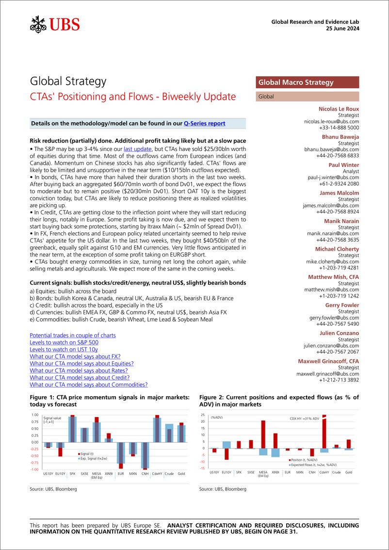 《UBS Equities-Global Strategy _CTAs Positioning and Flows - Biweekly Upda...-108847435》 - 第1页预览图