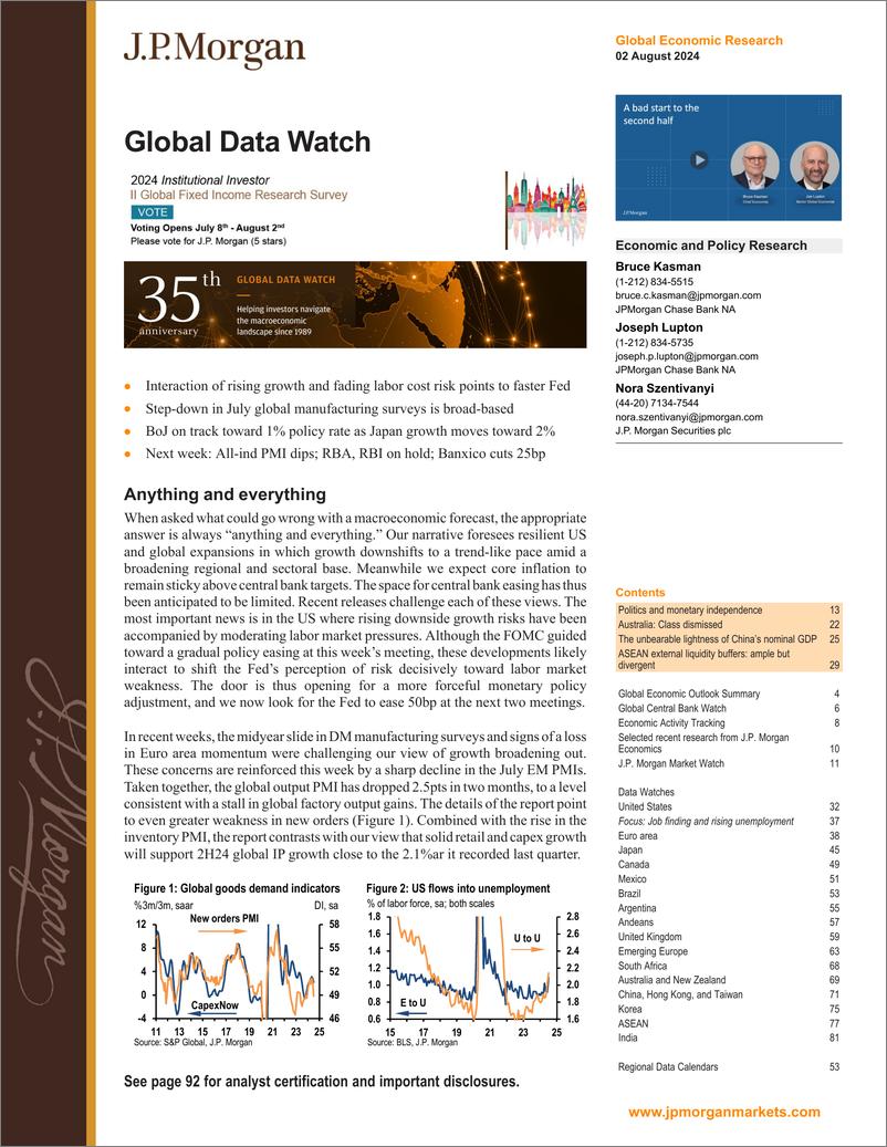 《JPMorgan Econ  FI-Global Data Watch Anything and everything-109630227》 - 第1页预览图