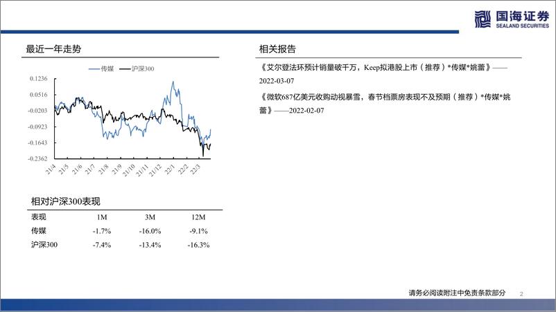 传媒行业月报：《未成年人网络保护条例》再次征求意见，字节调高Pico2022年销量目标-20220406-国海证券-34页 - 第3页预览图