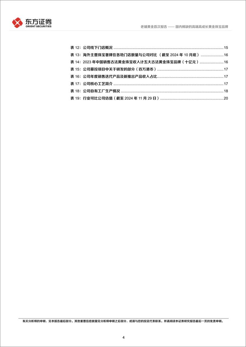 《老铺黄金(06181.HK)国内稀缺的高端高成长黄金珠宝品牌-241203-东方证券-24页》 - 第4页预览图