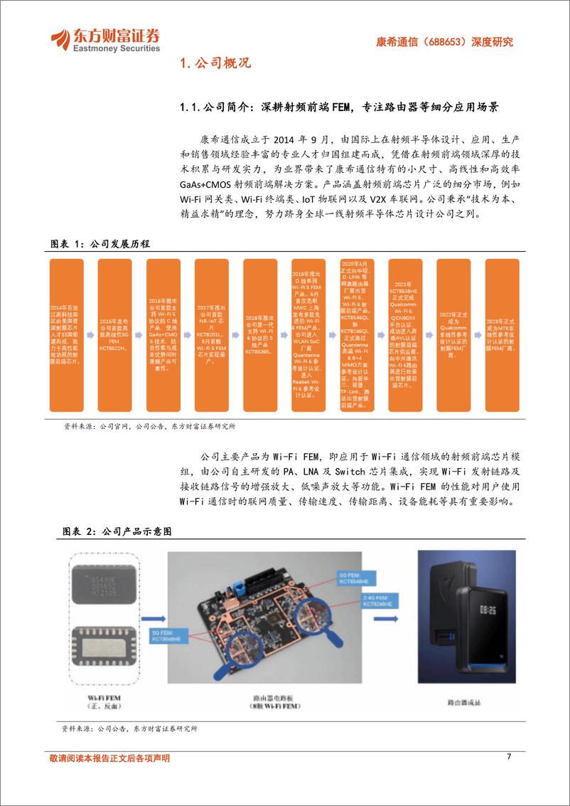 《康希通信(688653)深度研究：Wi-Fi＋FEM国内领先企业，2024有望迎WIFI7发展元年-240710-东方财富证券-30页》 - 第7页预览图