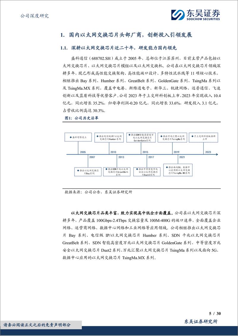 《东吴证券-盛科通信-688702-国产交换机芯片头部厂商，踏AI＋白盒化之浪》 - 第5页预览图