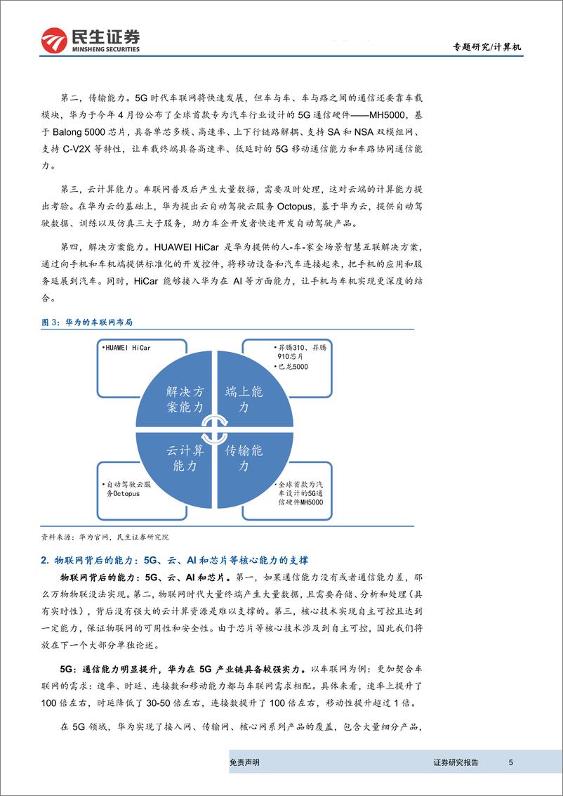 《计算机行业：华为2019年全连接大会展望，智能物联已开启，核心科技价值凸显-20190911-民生证券-14页》 - 第6页预览图