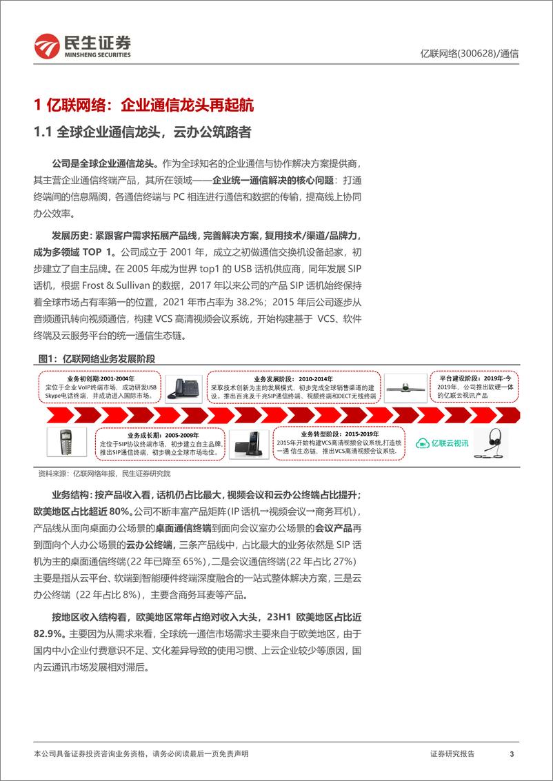 《亿联网络-300628.SZ-深度报告：经营拐点已现，云办公龙头有望迎“戴维斯双击”-20240413-民生证券-23页》 - 第2页预览图