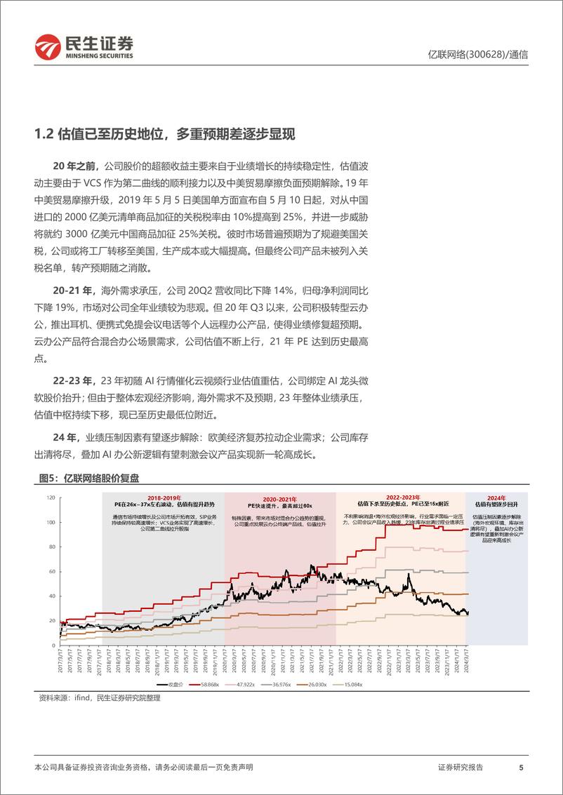 《亿联网络-300628.SZ-深度报告：经营拐点已现，云办公龙头有望迎“戴维斯双击”-20240413-民生证券-23页》 - 第4页预览图