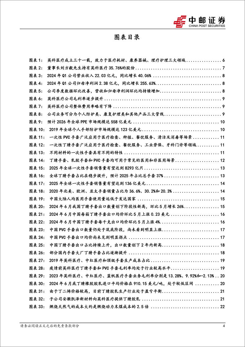 《英科医疗(300677)丁腈手套维持高景气，公司产能成本优势凸显-240807-中邮证券-30页》 - 第4页预览图