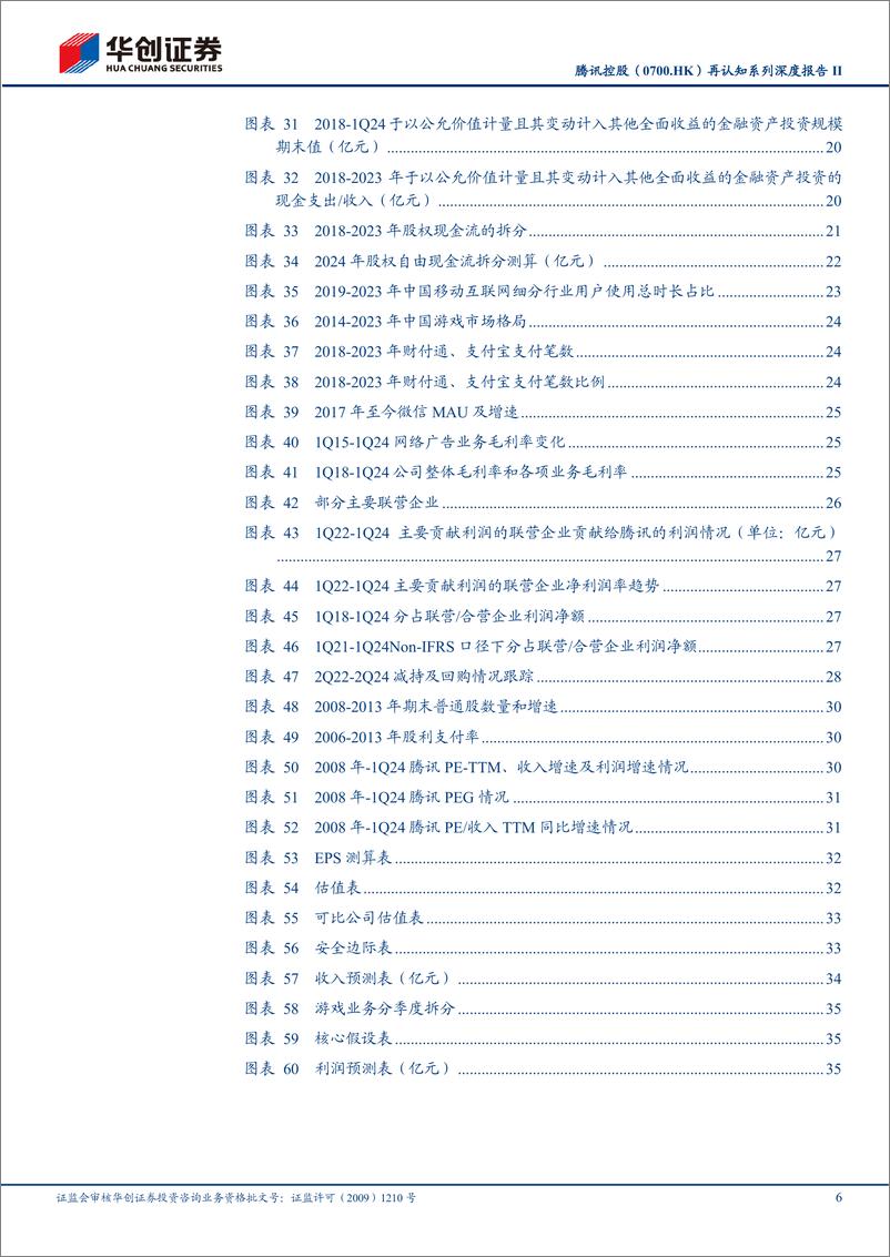 《腾讯控股(00700.HK)再认知系列深度报告II：量化分红、回购的财务影响，从股东回报和业务发展看公司合理估值区间-240718-华创证券-40页》 - 第6页预览图