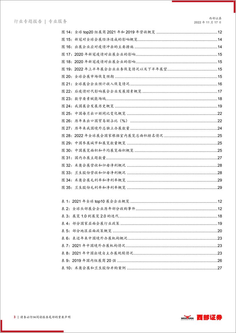 《会展行业跟踪报告：我国会展行业疫后有望迎来快速发展新机遇-20221117-西部证券-30页》 - 第4页预览图