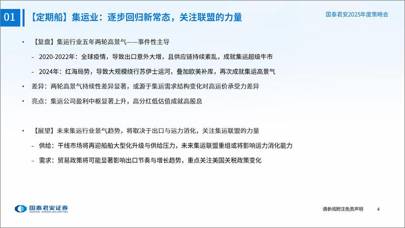 《2025年交运行业年度策略之【航运行业】：供给刚性持续，期待需求意外-250105-国泰君安-71页》 - 第5页预览图