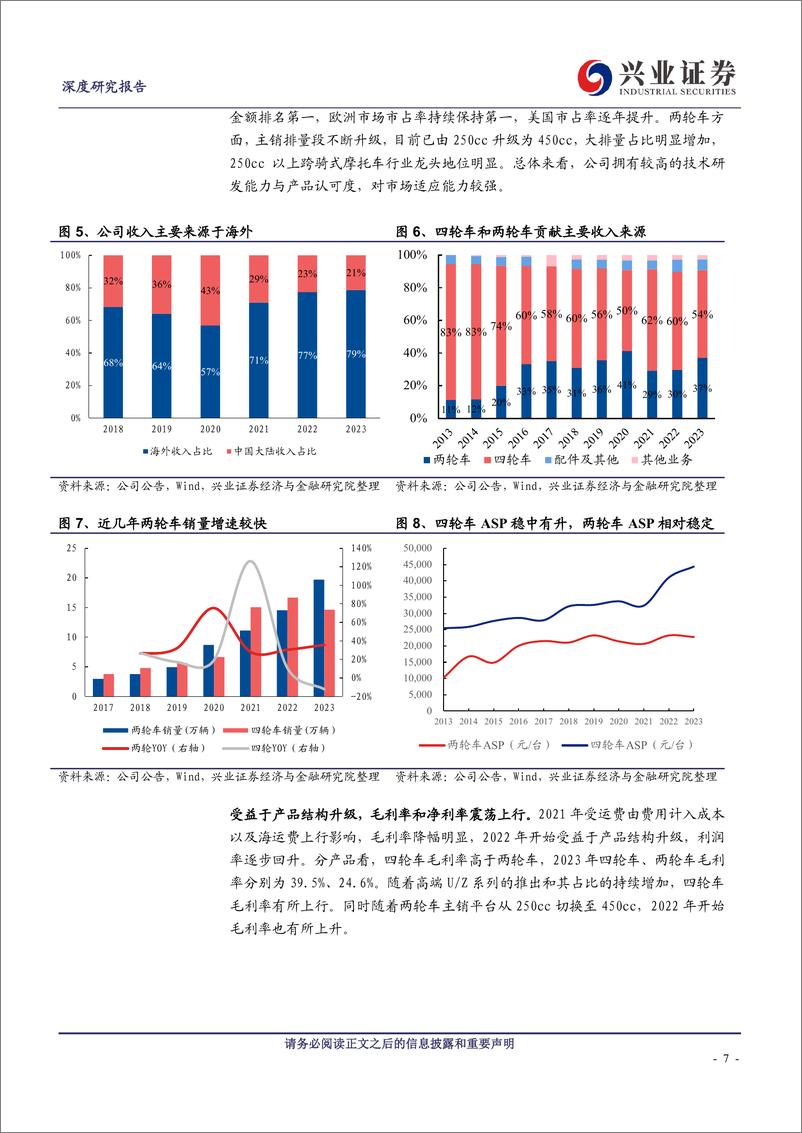 《春风动力(603129)新一轮产品周期开启，四轮两轮共振驱动成长-240908-兴业证券-37页》 - 第7页预览图