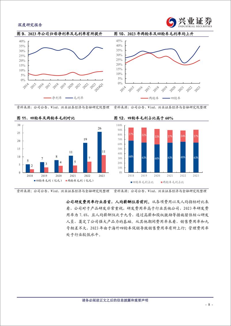 《春风动力(603129)新一轮产品周期开启，四轮两轮共振驱动成长-240908-兴业证券-37页》 - 第8页预览图