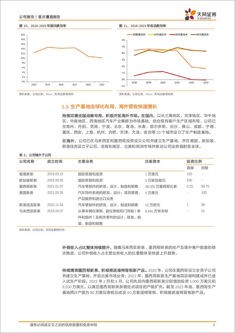 《天风证券-新泉股份-603179-自主内饰龙头，开启全球化征程》 - 第8页预览图