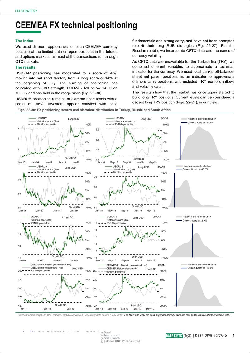 《巴黎银行-新兴市场-外汇策略-巴黎银行外汇定位：美元空头在各新兴市场增加-20190719-16页》 - 第5页预览图