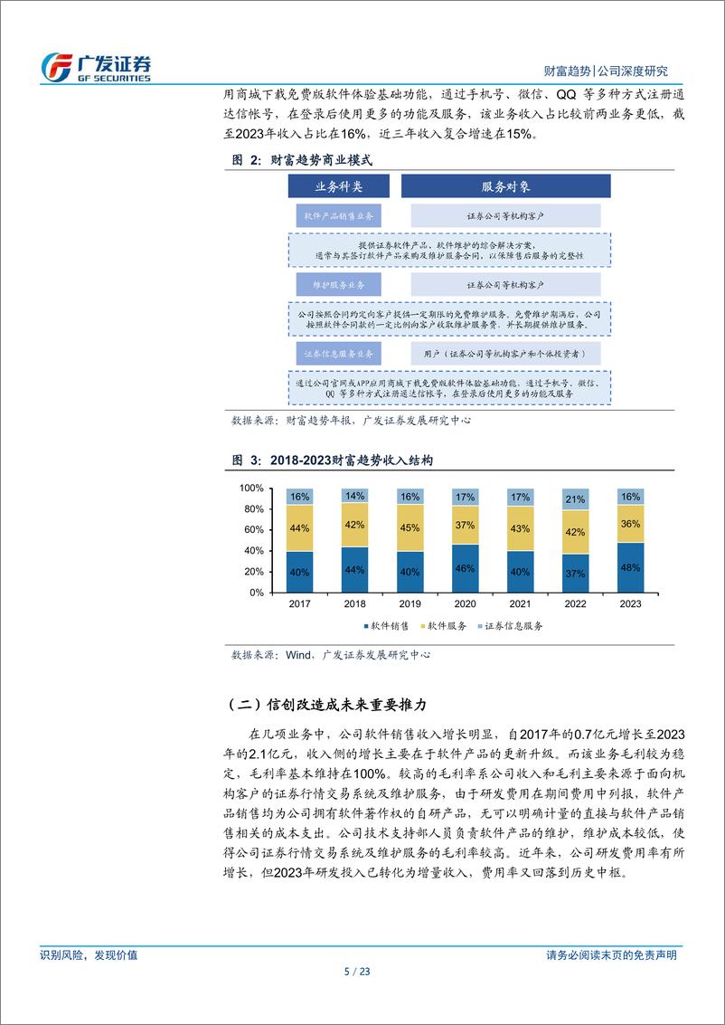 《财富趋势(688318)头部券商交易系统供应商-240709-广发证券-23页》 - 第5页预览图