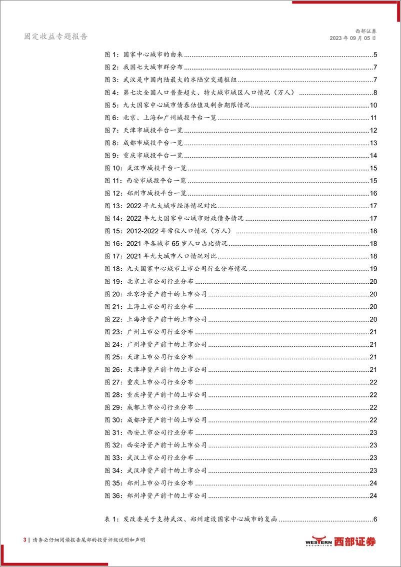 《区域经济地理系列之一：九大国家中心城市145个城投主体全面梳理-20230905-西部证券-25页》 - 第4页预览图