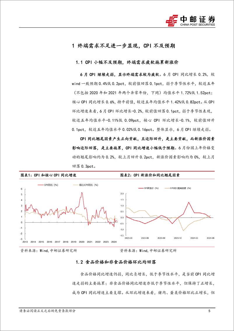 《宏观研究：有效需求不足制约新涨价，仍需政策提质增效-240710-中邮证券-14页》 - 第5页预览图