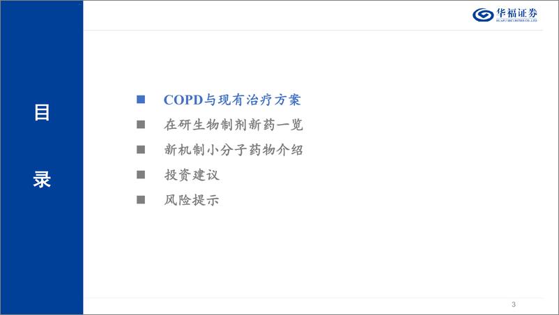 《华福证券-COPD行业专题：沉寂十余年，新疗法启航》 - 第3页预览图