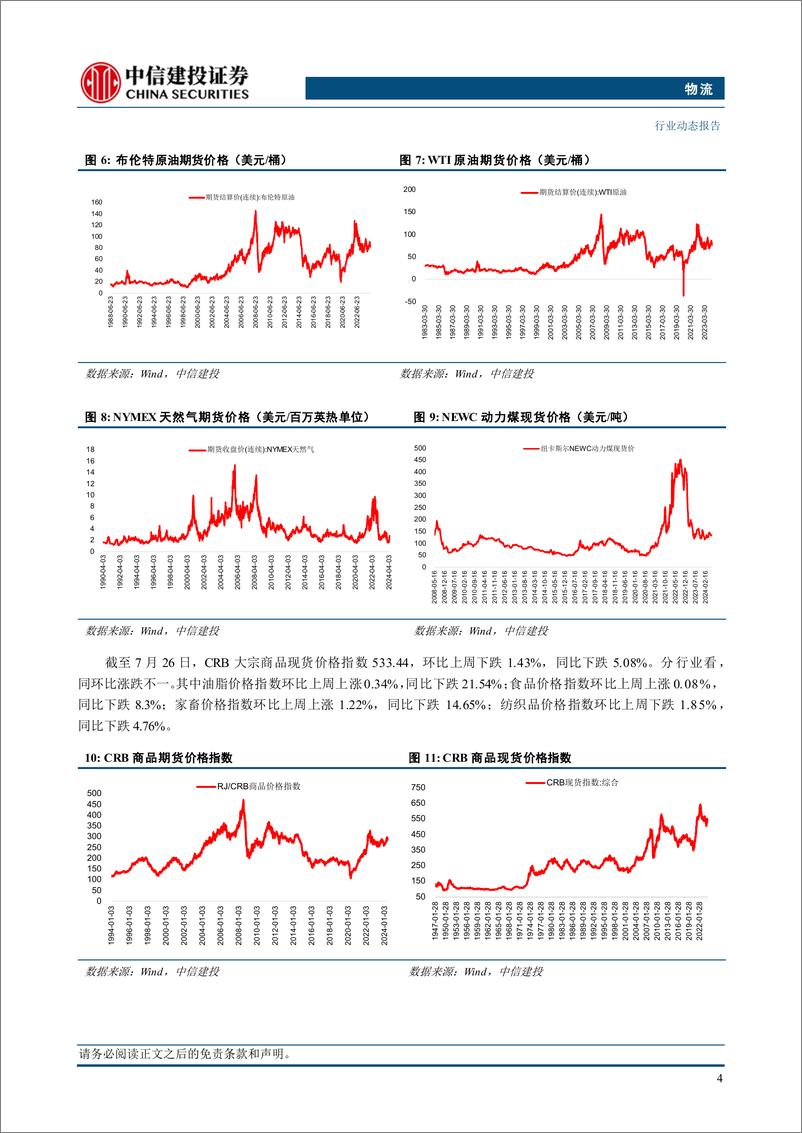 《物流行业动态：国际原油持续走低，动力煤市场偏稳运行-240728-中信建投-15页》 - 第7页预览图